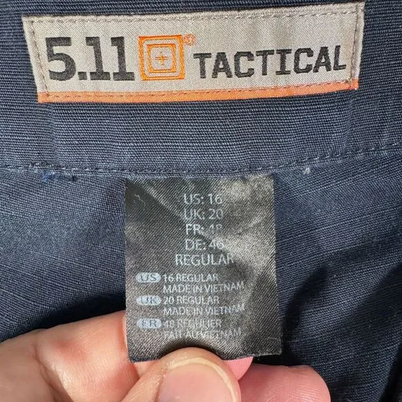 5.11 Tactical TDU Ripstop Cargo Pants Womens Size 16 Navy Blue 36x30 - Picture 10 of 16